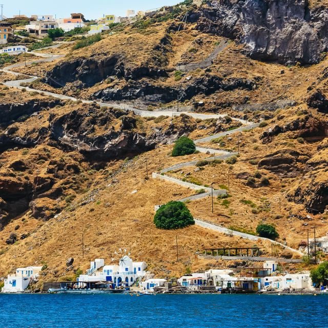 Santorini: cruzeiro com jantar ao pôr do sol no vulcão e nas fontes termais