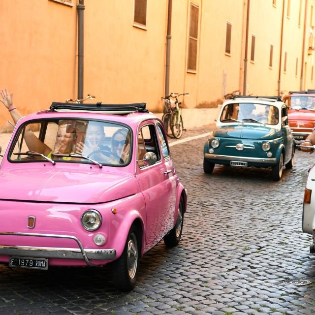 Roma: Excursão de 90 minutos em comboio em vintage Fiat 500
