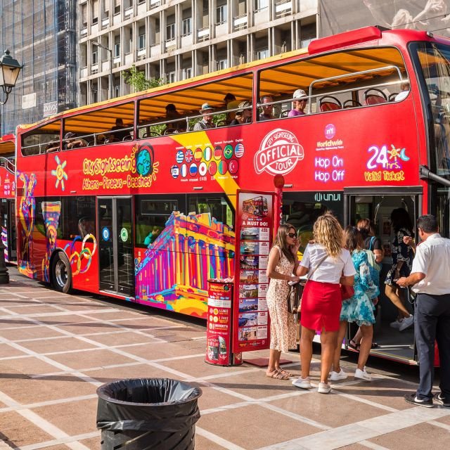 Atenas: Ônibus Vermelho Hop-On Hop-Off com Pireu e Riviera