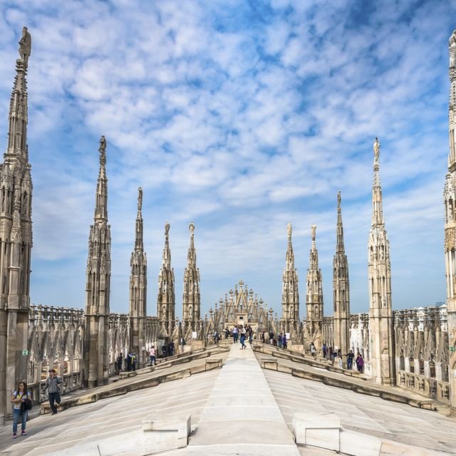 Ingresso Catedral de Milão e Terraços
