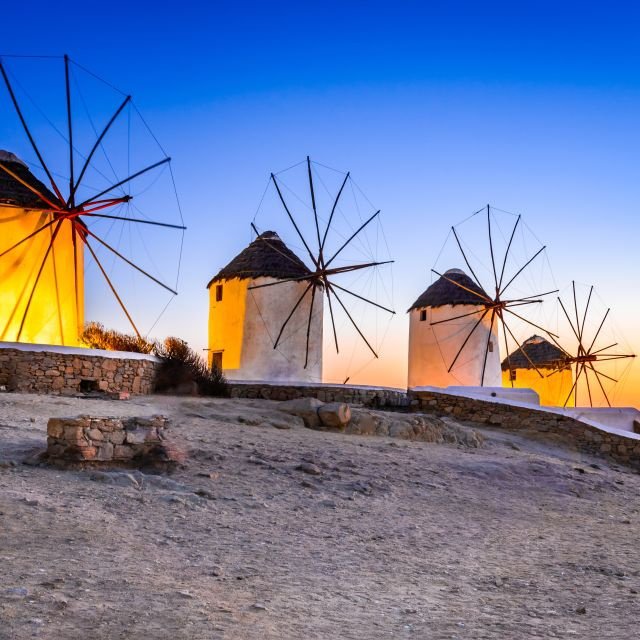 Mykonos: De Atenas - viagem de um dia a Mykonos com bilhetes de balsa