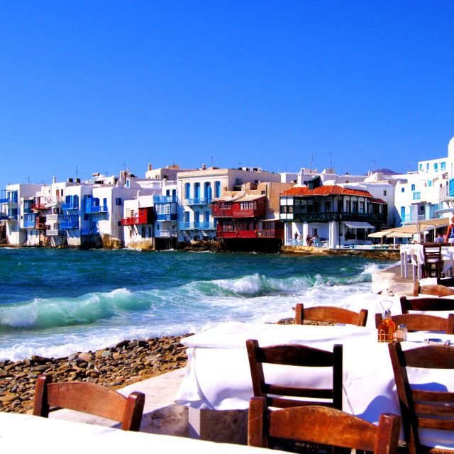 Mykonos: De Atenas - viagem de um dia a Mykonos com bilhetes de balsa