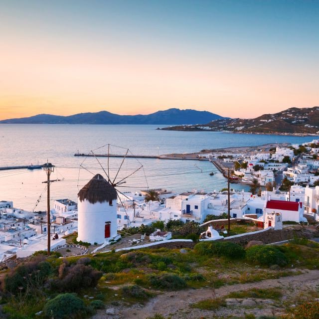 Mykonos: De Atenas - viagem de um dia a Mykonos com bilhetes de balsa