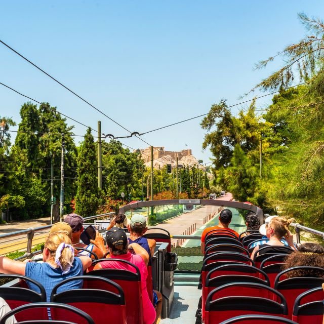 Atenas: Ônibus Vermelho Hop-On Hop-Off com Pireu e Riviera