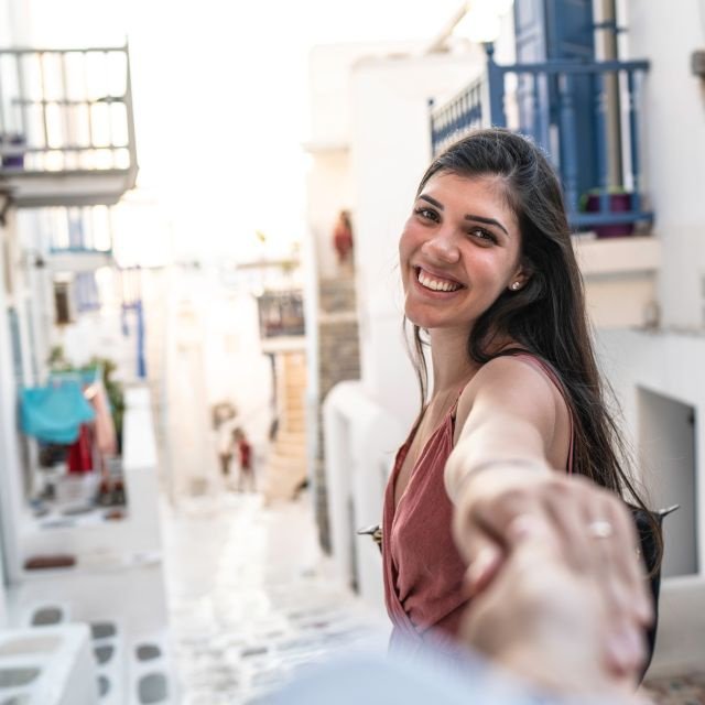 MYKONOS: sessão de fotos com um fotógrafo particular de férias