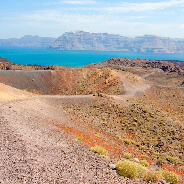 Santorini: cruzeiro com jantar ao pôr do sol no vulcão e nas fontes termais